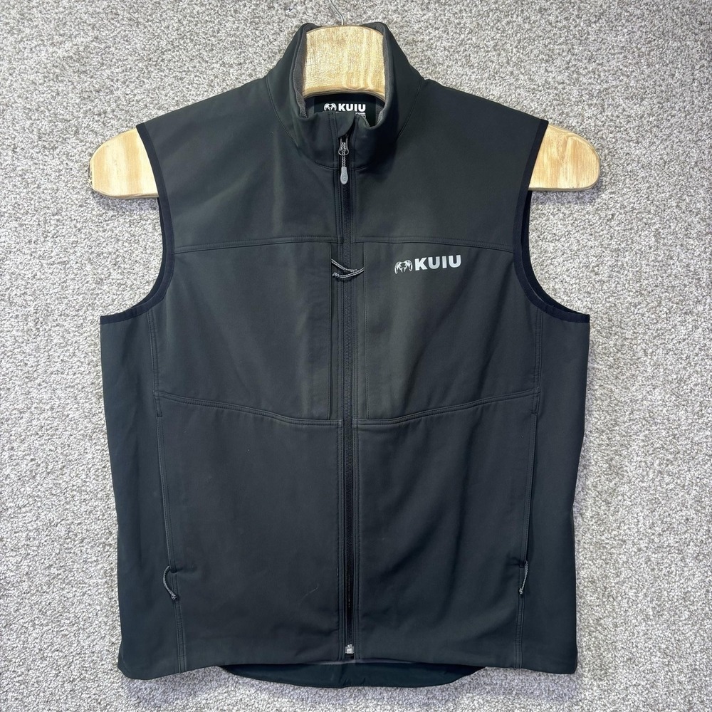 KUIU Guide Vest Mens 2XL Black Softshell Full Zip Wind Resistant Hunting Outdoor